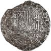 Image 1 : PERU, Lima, cob 8 reales, Philip II, assayer Diego de la Torre, P-8 to left, *-oD to right, "9 point