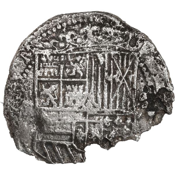 BOLIVIA, Potosí, cob 8 reales, Philip II, assayer B (4th period), Grade 3.