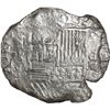 Image 1 : BOLIVIA, Potosí, cob 8 reales, Philip III, assayer R (curved leg), Grade 2.