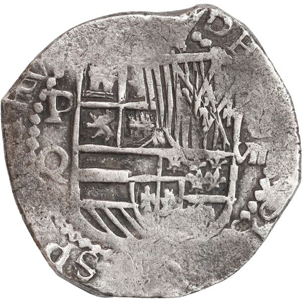 BOLIVIA, Potosí, cob 8 reales, Philip III, assayer Q, Grade 1.