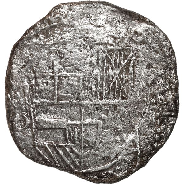 BOLIVIA, Potosí, cob 8 reales, Philip III, assayer Q, Grade 2, with State Release certificate from 1