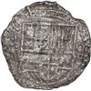 Image 1 : BOLIVIA, Potosí, cob 8 reales, Philip III, assayer M (pre-dated type), Grade 3.