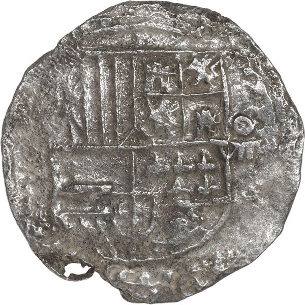 BOLIVIA, Potosí, cob 8 reales, (1)62(?) (T), upper half of shield and quadrants of cross transposed,