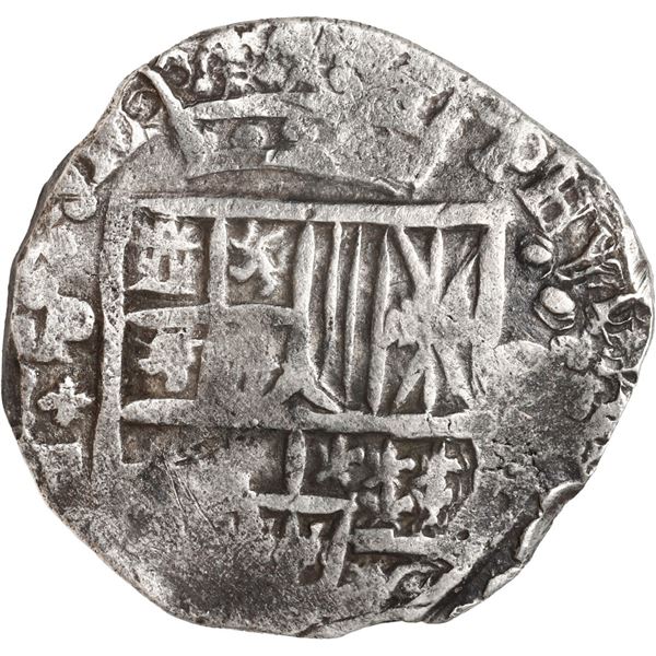 BOLIVIA, Potosí, cob 8 reales, Philip III, assayer T, Grade 1.
