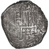 Image 1 : BOLIVIA, Potosí, cob 8 reales, Philip III, assayer not visible, quadrants of cross transposed, Grade