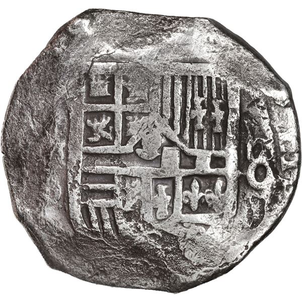 MEXICO, Mexico City, cob 8 reales, Philip IV, assayer D (1620s).