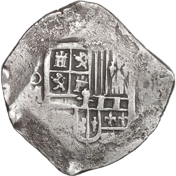 MEXICO, Mexico City, cob 8 reales, Philip IV, assayer not visible (D, 1620s).