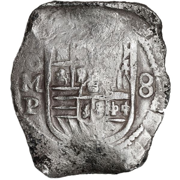 MEXICO, Mexico City, cob 8 reales, Philip IV, assayer P.
