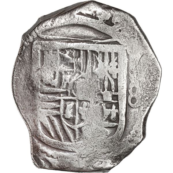 MEXICO, Mexico City, cob 8 reales, Philip IV, assayer not visible (P).