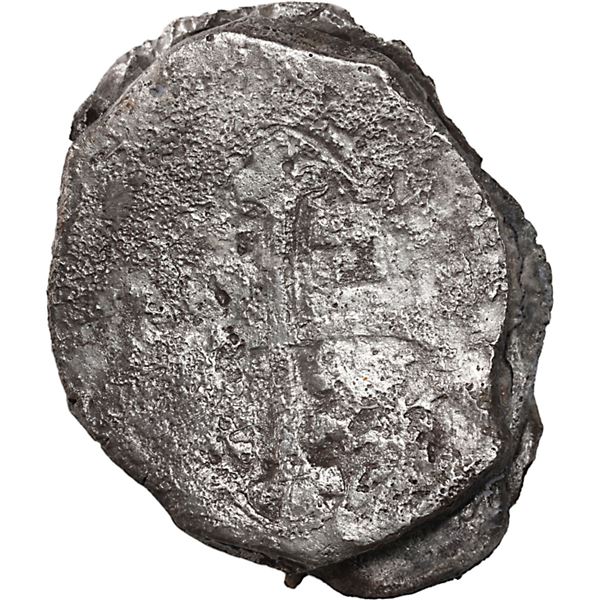 MEXICO, Mexico City, clump of three cob 8 reales, Philip IV, assayers not visible.