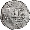 Image 1 : BOLIVIA, Potosí, cob 8 reales, Philip IV, assayer P (mid-1620s), quadrants of cross transposed, "fla