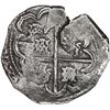 Image 2 : BOLIVIA, Potosí, cob 8 reales, Philip IV, assayer T (early 1630s), with cross-fleury ornaments.