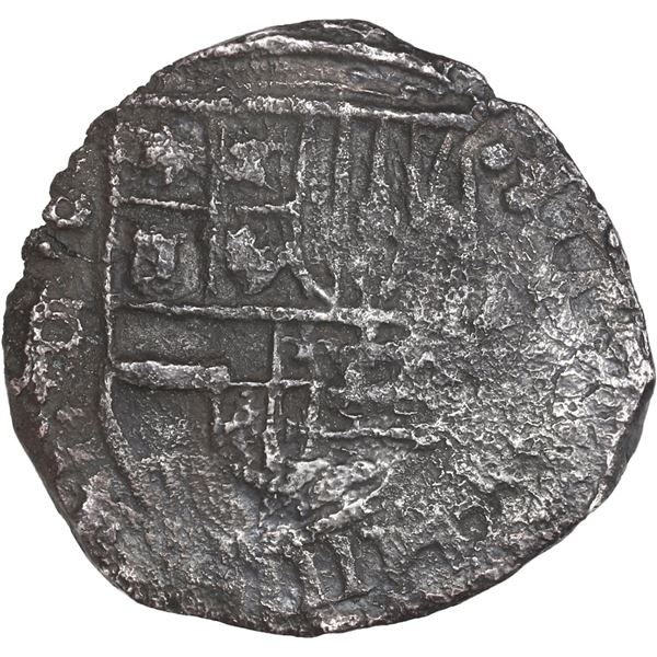 BOLIVIA, Potosí, cob 2 reales, 1622 P/T, quadrants of cross transposed, very rare, ex-Christensen (p