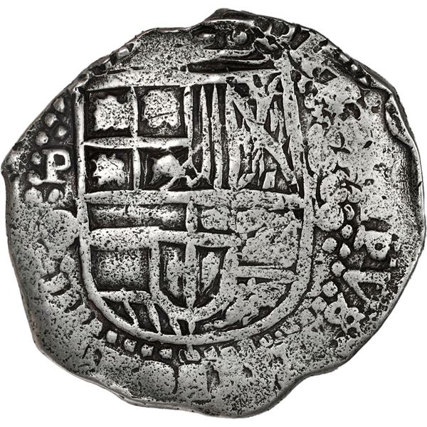 BOLIVIA, Potosí, cob 8 reales, (1649) O, with crowned-L countermark on cross.