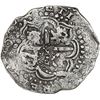 Image 2 : BOLIVIA, Potosí, cob 8 reales, (1649) O, with crowned-L countermark on cross.