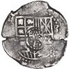 Image 1 : BOLIVIA, Potosí, cob 8 reales, 1650 O, with crowned-•F• countermark (two dots) on 