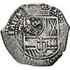 Image 1 : BOLIVIA, Potosí, cob 8 reales, 1651 (modern 5) O, with crowned-•F• (two dots) coun