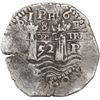 Image 1 : BOLIVIA, Potosí, cob 8 reales, 1652 E, post-transitional (Transitional Type VIII/B), 1-PH-6 at top.