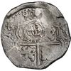 Image 1 : BOLIVIA, Potosí, cob 8 reales, 1649 Z, with crowned-L countermark on cross.