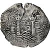 Image 1 : BOLIVIA, Potosí, cob 8 reales, 1652 E, post-transitional (Transitional Type VIII/B), 1-PH-6 at top, 