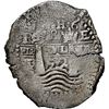 Image 1 : BOLIVIA, Potosí, cob 8 reales, 1652 E, post-transitional (Transitional Type VIII/B), 1-PH-6 at top, 
