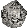Image 1 : BOLIVIA, Potosí, cob 4 reales, 1653 E, retrograde denomination 4, PH at top, •pomegranate[x