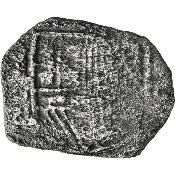 COLOMBIA, Bogotá, cob 8 reales, Philip IV, assayer not visible (1627-51), quadrants of cross transpo