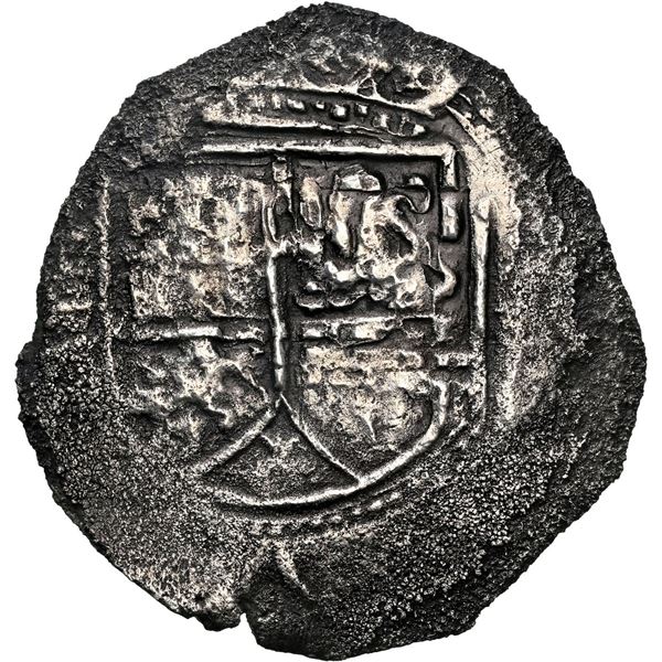 COLOMBIA, Bogotá, cob 4 reales, Philip IV, assayer not visible (1652-4), rare, NGC sea salvaged (Shi