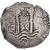 Image 1 : BOLIVIA, Potosí, cob 8 reales, 1655 E, PH at top (no dots), •pomegranate• above cr