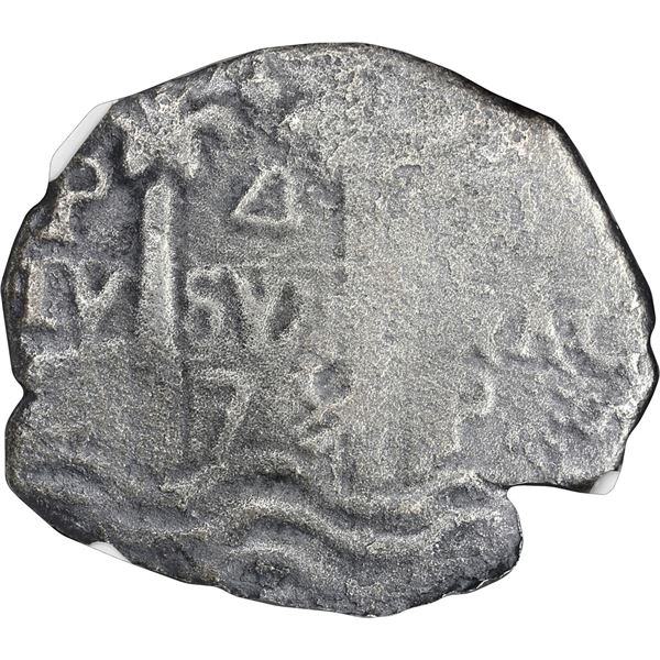 BOLIVIA, Potosí, cob 4 reales, 1679 C, NGC Sea Salvaged (Shipwreck Blue Label).