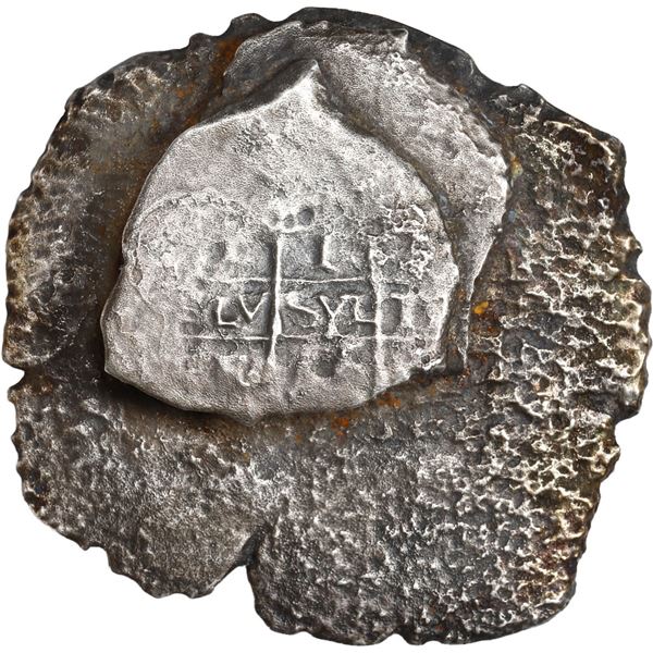 BOLIVIA, Potosí, clump of three cobs, one 8R 1670 E and two 1R (one 1666 E).