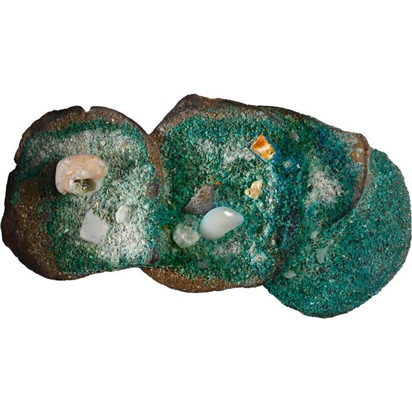 SPANISH COLONIAL, mints uncertain, clump of four cob 1R (Lima or Potosí), assayers not visible, encr