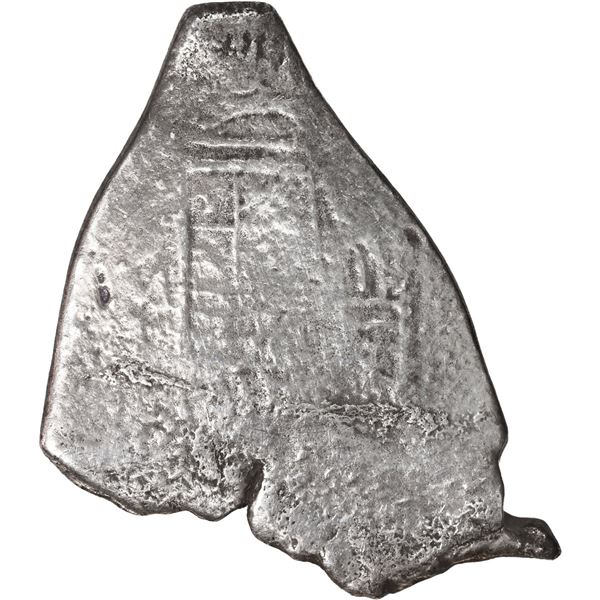 MEXICO, Mexico City, cob 8 reales, Charles II, assayer not visible, neat shape.