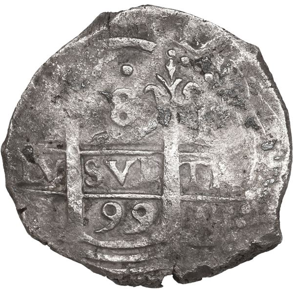 PERU, Lima, cob 8 reales, 1699 R.