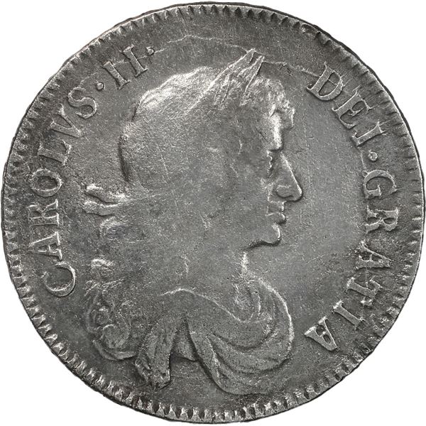 GREAT BRITAIN, London, England, half crown, Charles II, 1671.