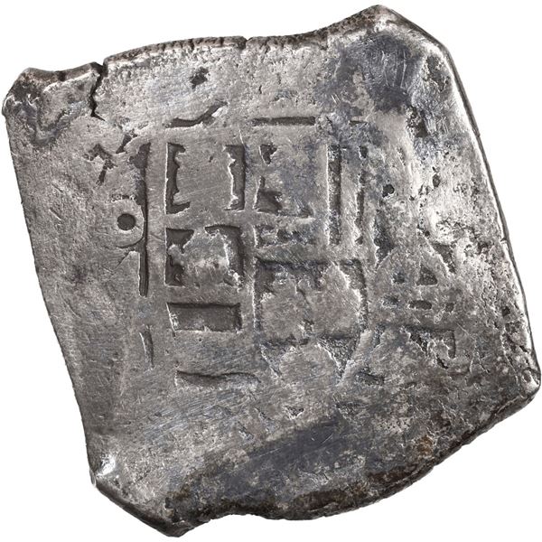 MEXICO, Mexico City, cob 8 reales, 1714 (J), old-style shield and cross.