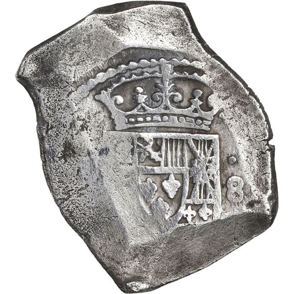 MEXICO, Mexico City, cob 8 reales, (1714) (J), small shield variety.