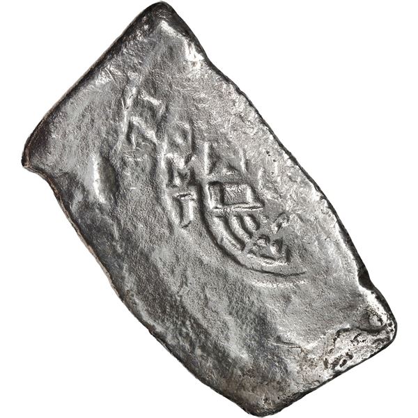 MEXICO, Mexico City, cob 8 reales, 1714 J, new-style shield, old-style cross.