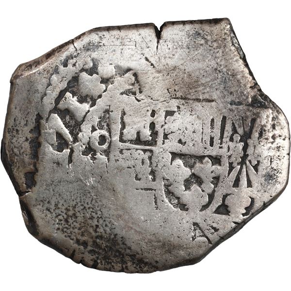 MEXICO, Mexico City, cob 8 reales, 1714 (J), new-style shield, old-style cross.