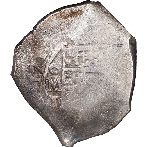 MEXICO, Mexico City, cob 8 reales, 1715 J, new-style cross, NGC VF details / environmental damage, e