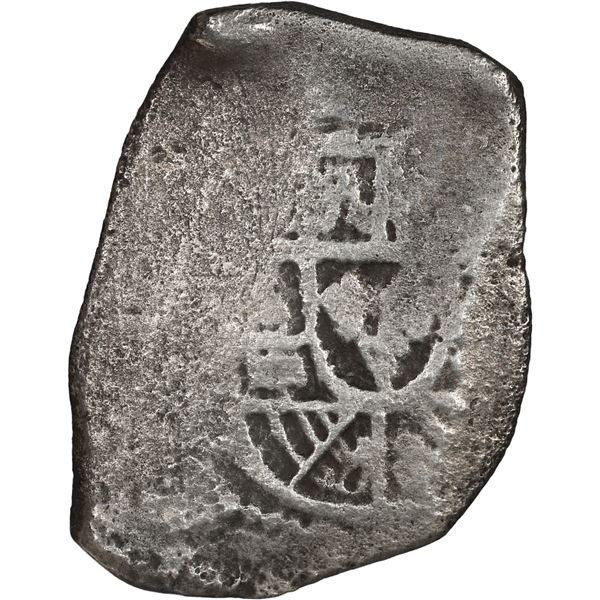 MEXICO, Mexico City, cob 4 reales, (1714-15) (J), new-style shield, old-style cross.
