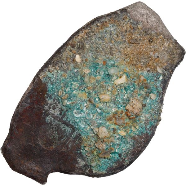 MEXICO, Mexico City, cob 8 reales "greenie," probably Philip V, assayer not visible, half cleaned, e