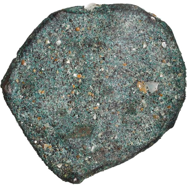 MEXICO, Mexico City, cob 4 reales "greenie," probably Philip V, assayer not visible, encrusted as fo