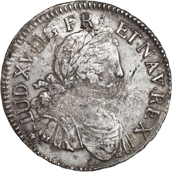FRANCE, La Rochelle mint, ecu, Louis XV, 1725-H.