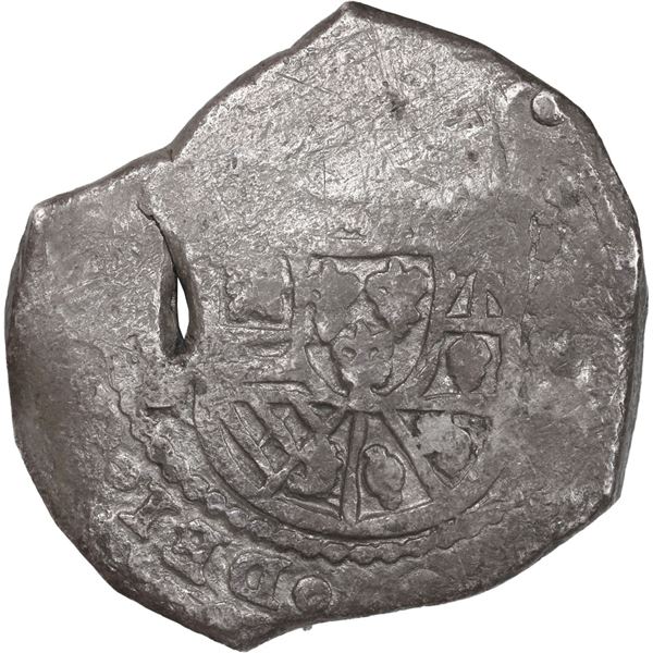 MEXICO, Mexico City, cob 8 reales, Louis I or Philip V, assayer D, small natural bubble-hole.