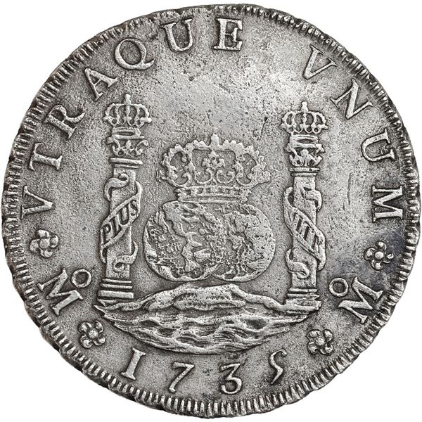 MEXICO, Mexico City, pillar 8 reales, Philip V, 1735 MF.