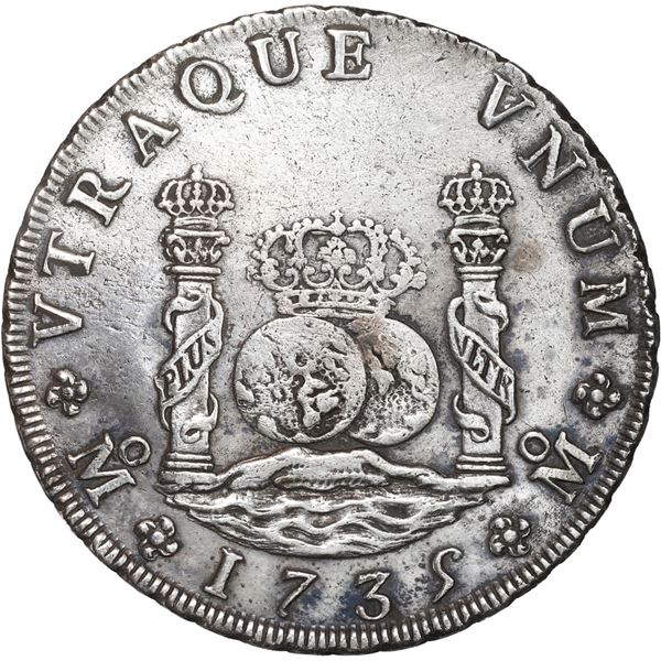 MEXICO, Mexico City, pillar 8 reales, Philip V, 1735 MF.