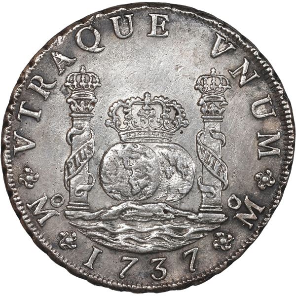 MEXICO, Mexico City, pillar 8 reales, Philip V, 1737 MF.