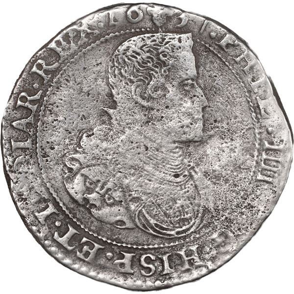 NETHERLANDS (Spanish), Brabant, Brussels mint, portrait ducatoon, Philip IV, 1637.