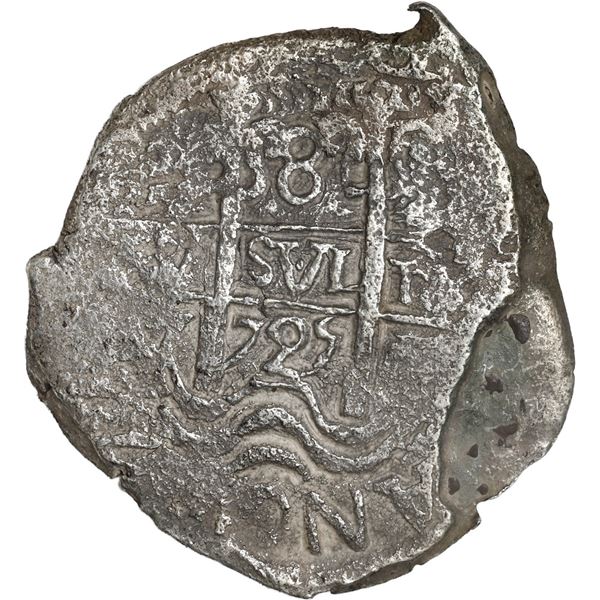 BOLIVIA, Potosí, cob 8 reales, 1725 Y, (Louis I).
